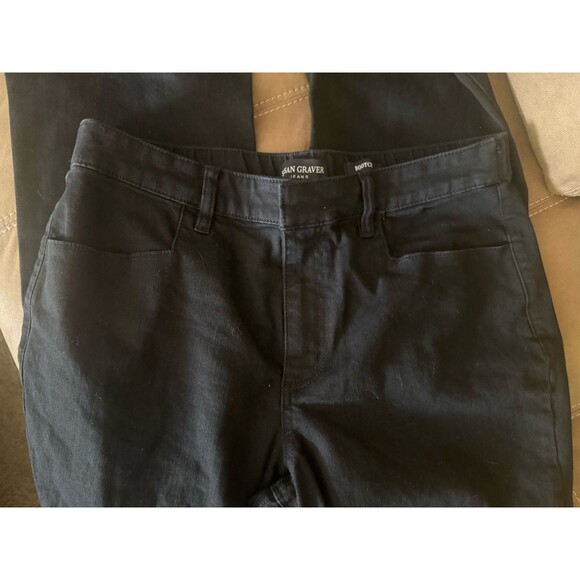 NWT Susan Graver Black Repreve Jeans Boot-cut Size 12 - Picture 10 of 11